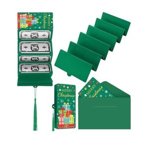 Set of 2 Humyoun Christmas Money Gift Card Holder Green with Envelope